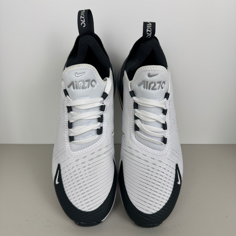 Nike Air Max 270 White Black Silver Running Shoes DQ7652-100 Women Size 8 NEW - Picture 4 of 16